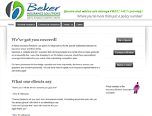 Tablet Screenshot of bekerinsurance.com